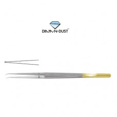Diam-n-Dust™ Micro Ring Forcep Straight - With Counter Balance Stainless Steel, 23 cm - 9" Diameter 1.0 mm